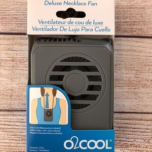 O2 Cool Deluxe Necklace Fan Gray